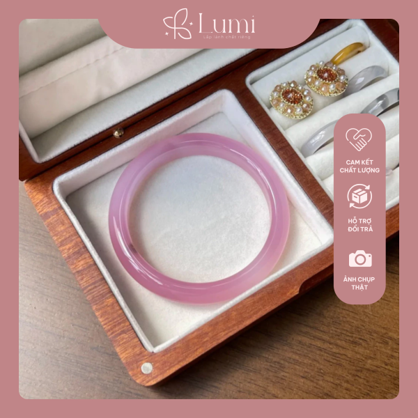 vòng tay đá mắt mèo hồng pastel