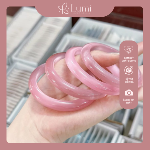 vòng tay đá mắt mèo hồng pastel