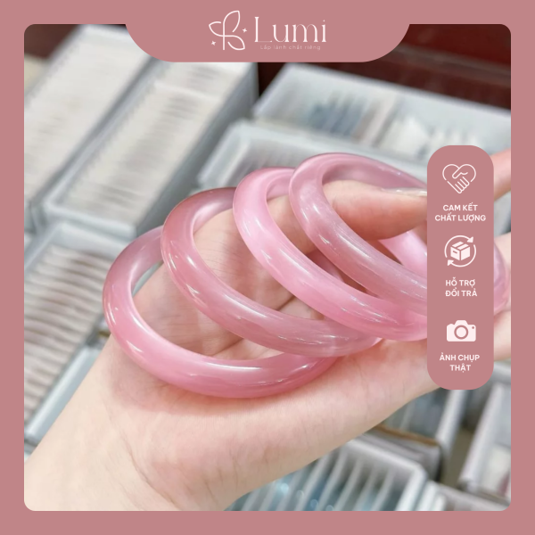 vòng tay đá mắt mèo hồng pastel