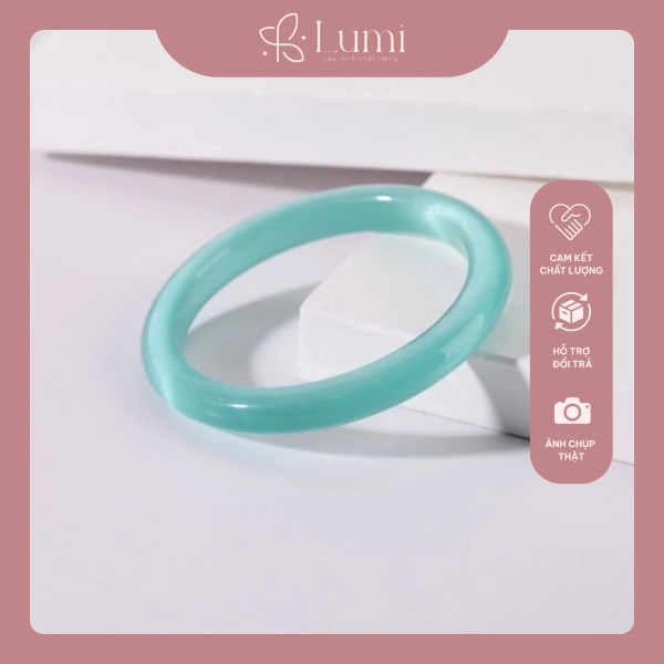 vòng tay đá mắt mèo xanh dương nhạt