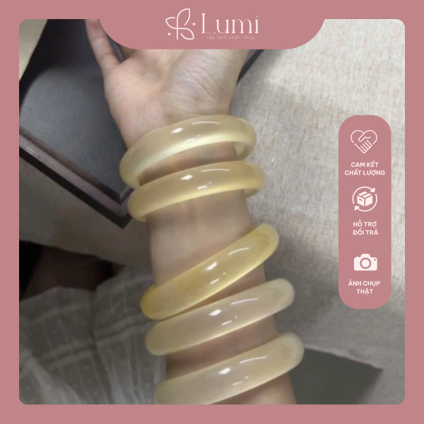 Vòng Đá Thạch Anh Vàng Lumi Đá Phong Thủy Sang Trọng
