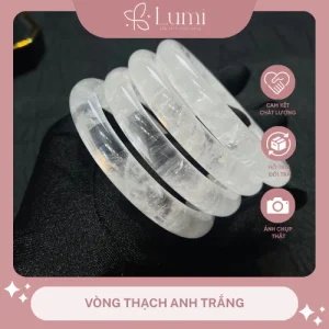 Vòng tay đá Thạch Anh Trắng Phong Thuỷ Sang Trọng