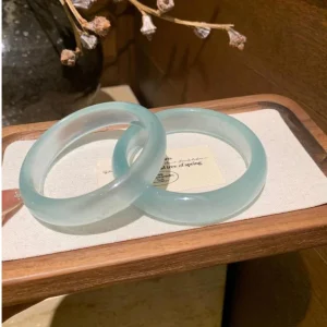 Vòng Tay Ngọc Bích Đá Thạch Anh Đông Lạnh Azure,